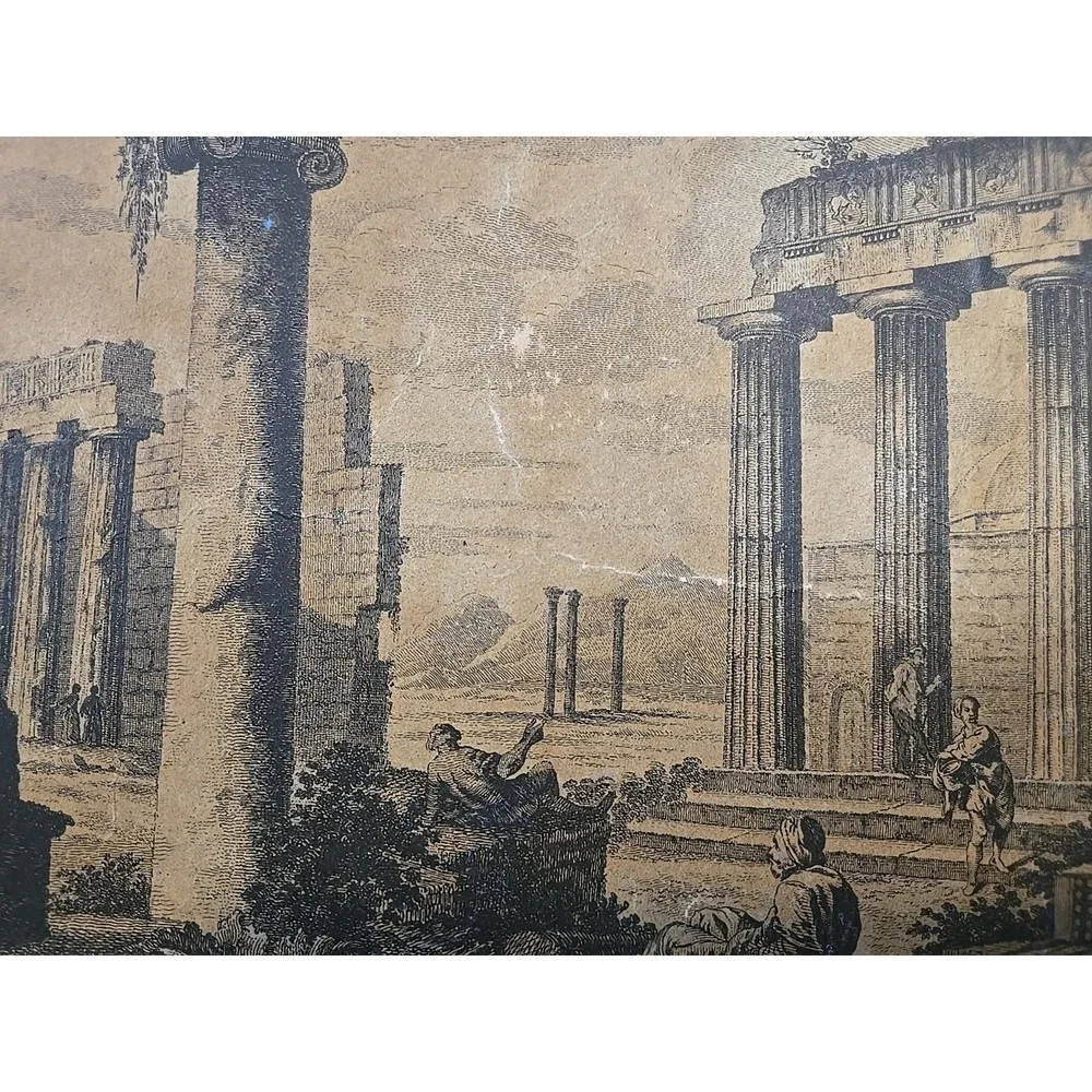 Pilgrim Art Tray Temple Of Minerva Suniade‎ Athens Vintage 18
